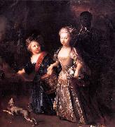 antoine pesne Frederick the Great as a child with his sister Wilhelmine oil on canvas